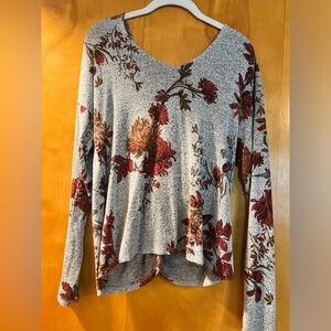 Sweater with cutout lace detail